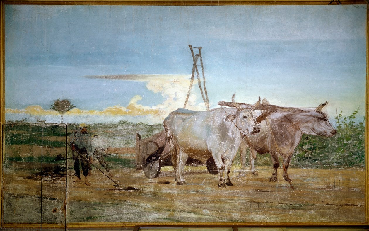 Djurgödseln som samlats in (olja på duk av Giovanni Boldini