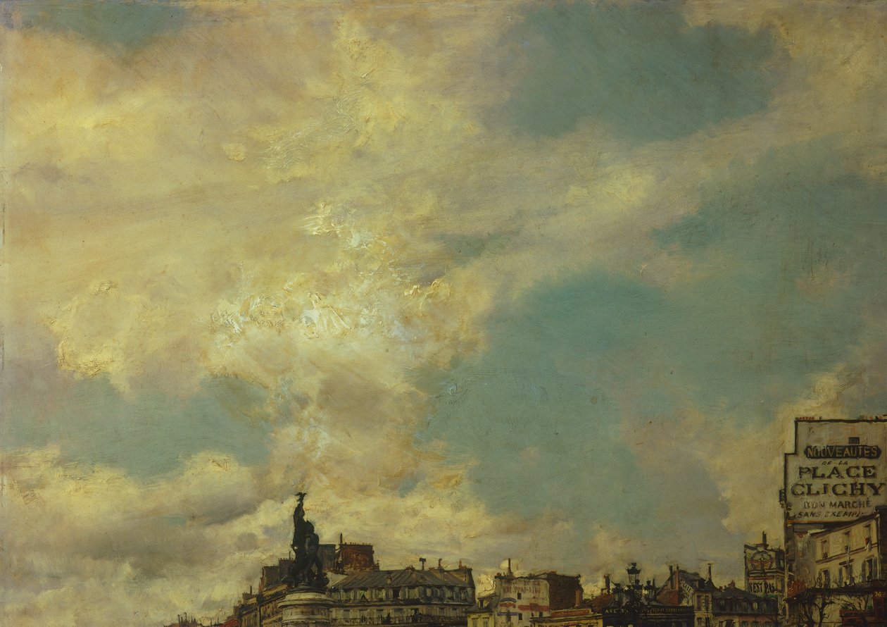 Himlen, detalj från Clichy Square, Paris, av Giovanni Boldini (1842-1931), olja på duk, 60x98 cm av Giovanni Boldini