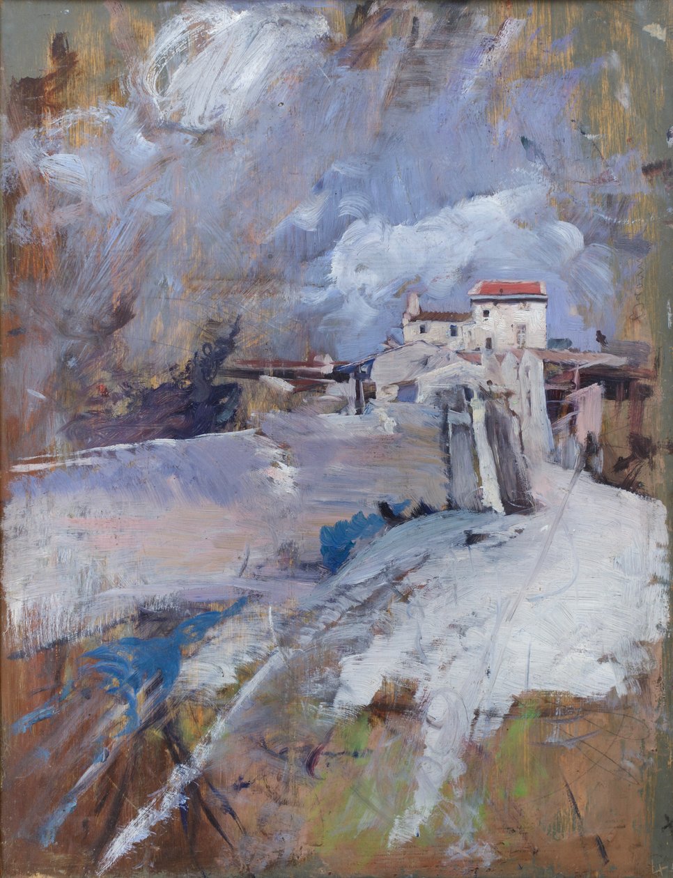 Vinterlandskap, ca 1911 (olja på pannå) av Giovanni Boldini