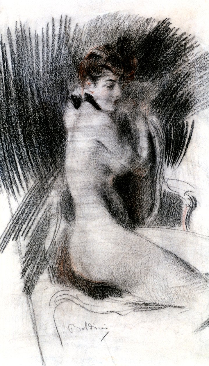 Kvinna sitter, c1920 av Giovanni Boldini