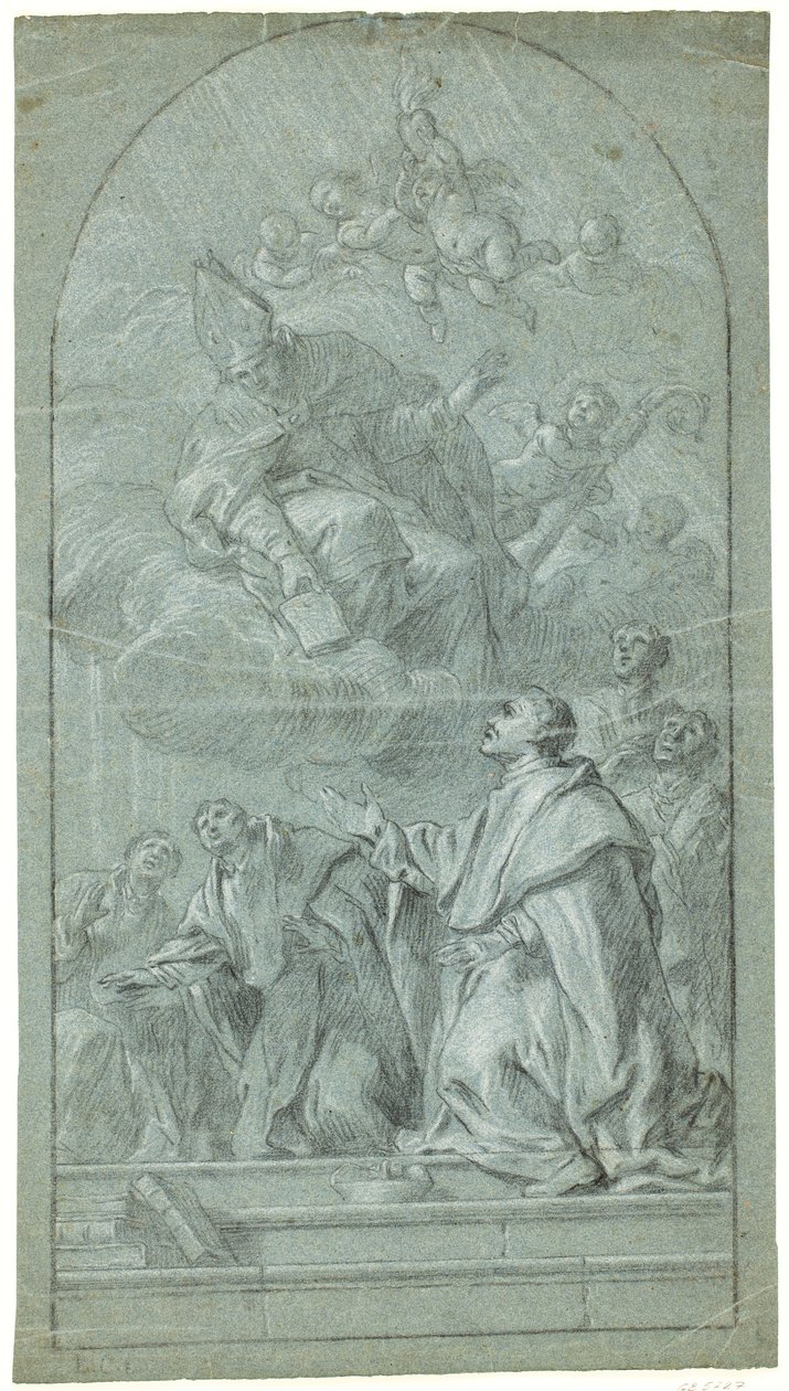 Augustinermunkar som tar emot sin ordningsstyre från St Augustine av Giovanni Bonati