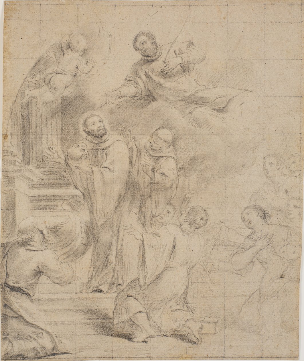 St Bernard räddar skallen av St Caesarius av Giovanni Bonati