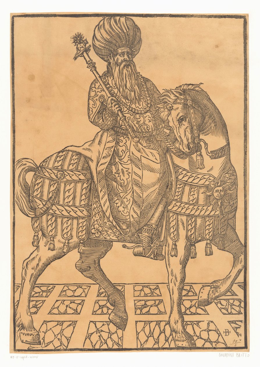 Man med turban till häst av Giovanni Britto