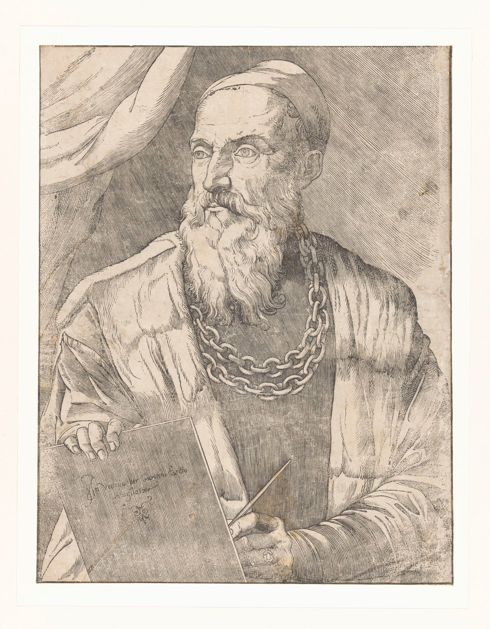 Porträtt av konstnären Titian av Giovanni Britto