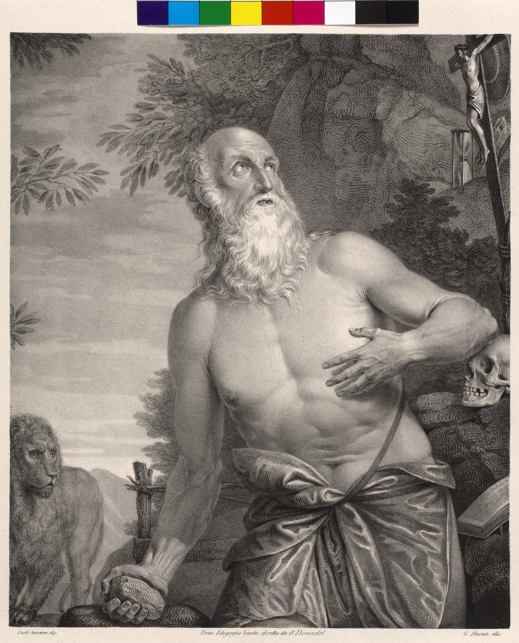 Sankt Hieronymus (litografi) av Giovanni Busato
