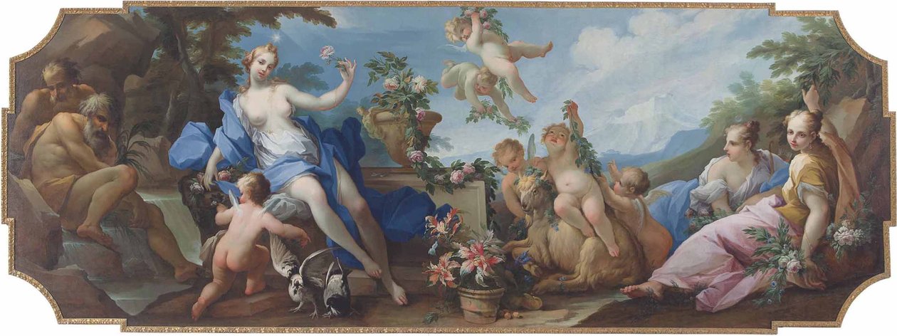 Aurora och Diana, eller en allegori över våren av Giovanni Camillo Sagrestani
