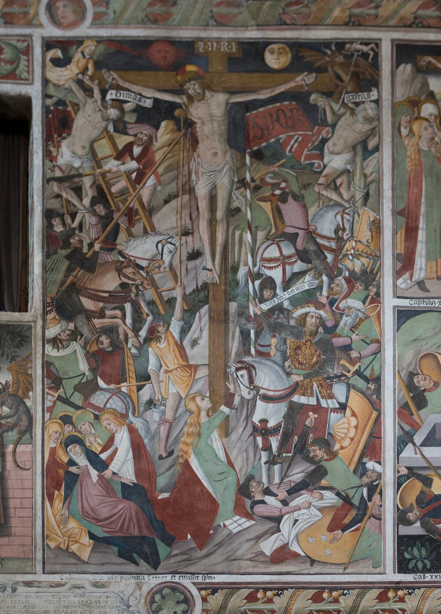 Crucifixion, ca 1492 (fresk) av Giovanni Canavesio