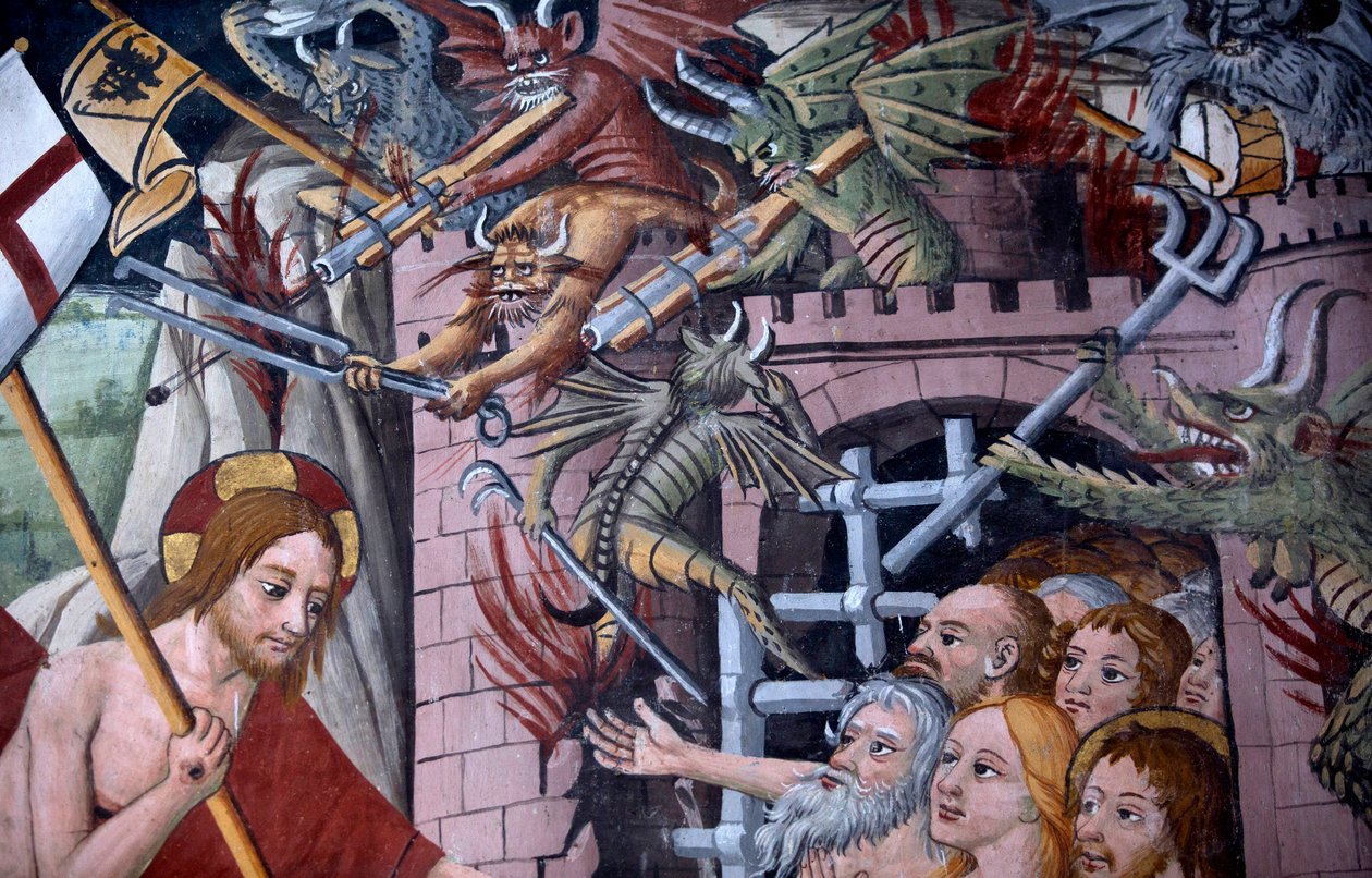 Nedstigning till helvetet, ca 1492 (detalj av 3702448) av Giovanni Canavesio
