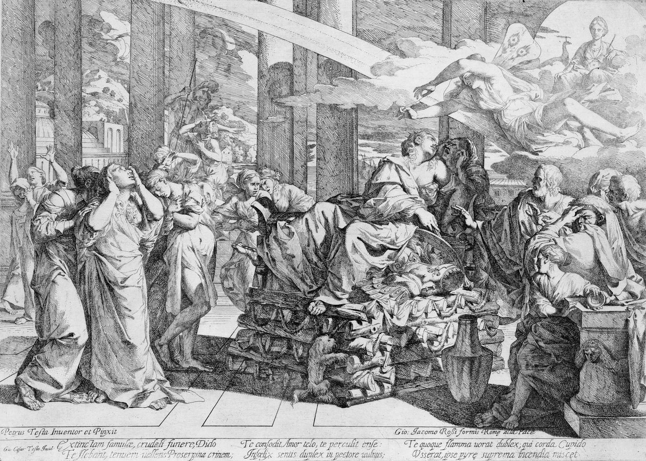 Urklippsbok som innehåller italienska etsningar från 1600- och 1700-talen, 1500-1700-talet. av Giovanni Cesare Testa