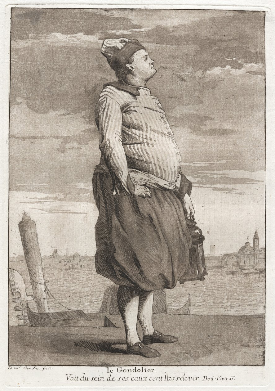 Le Gondolier (Gondoliern) av Giovanni David