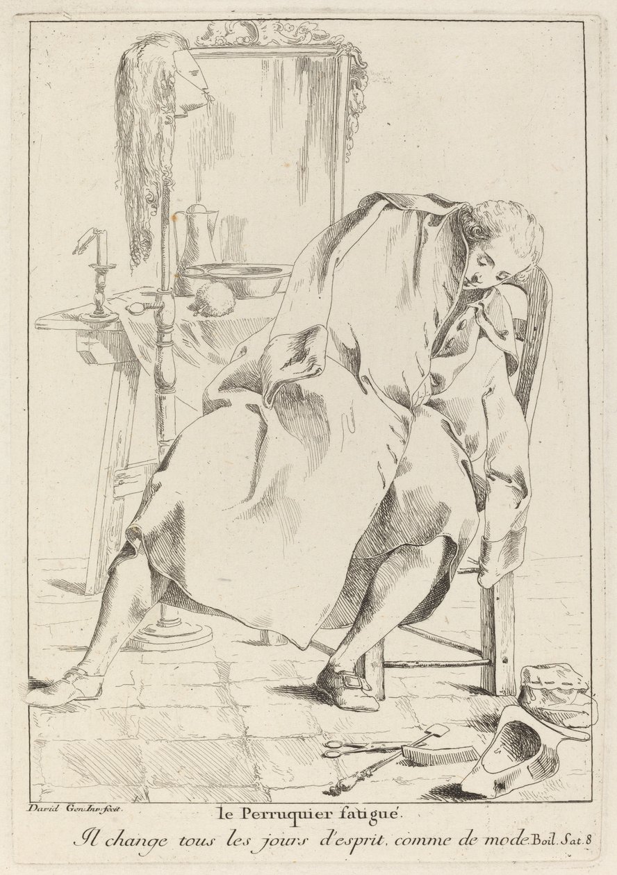 Le Perruquier fatigué (The Tired Wigmaker) スウェーデン語 av Giovanni David