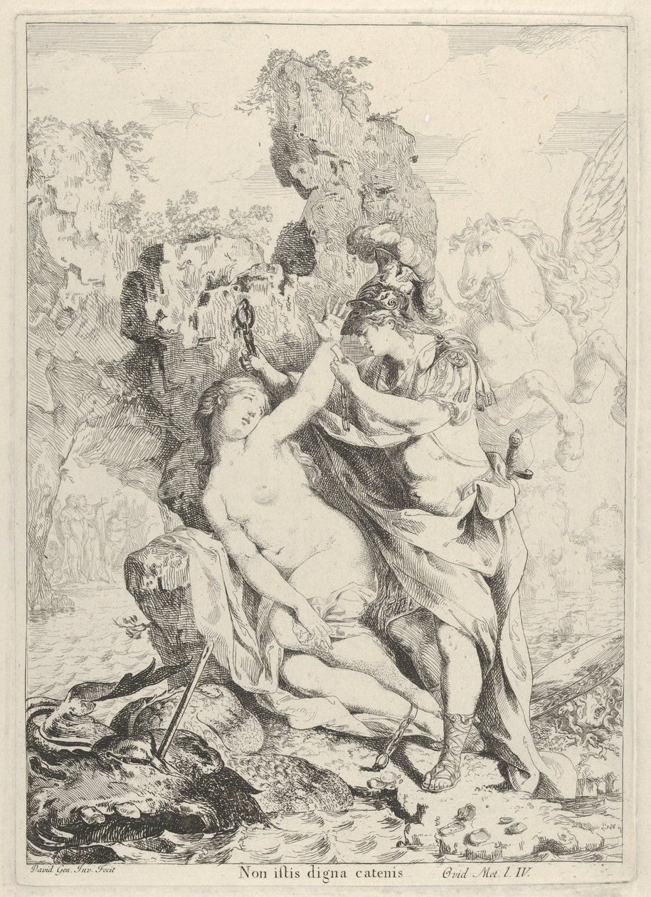 Perseus räddar Andromeda, 1775. av Giovanni David