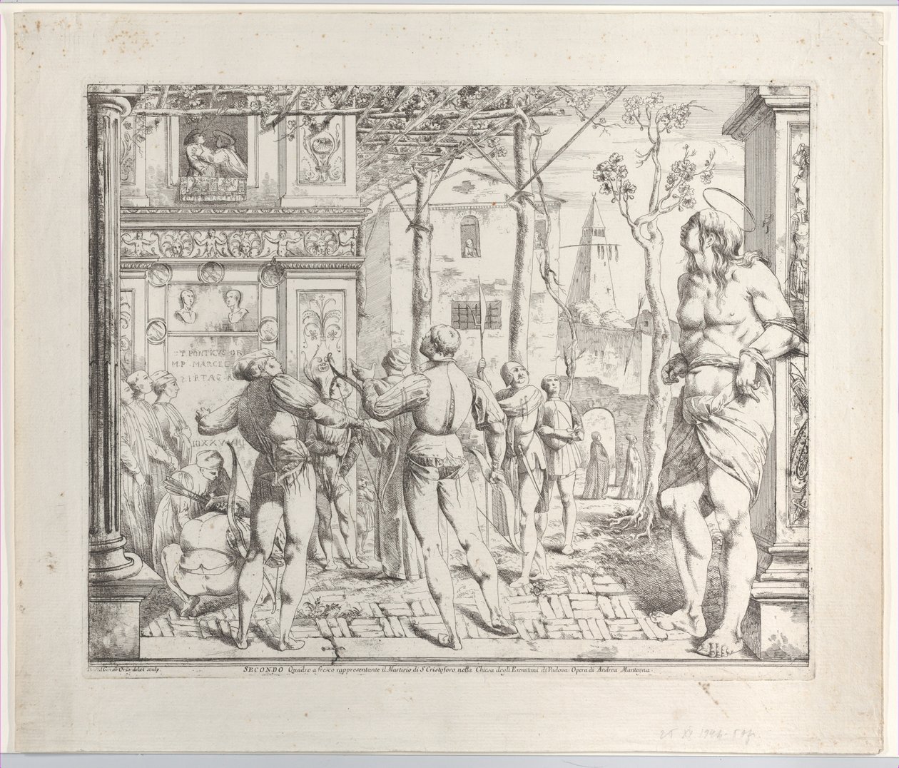 Sankt Christophers martyrskap, Secondo Quadro, 1776. av Giovanni David