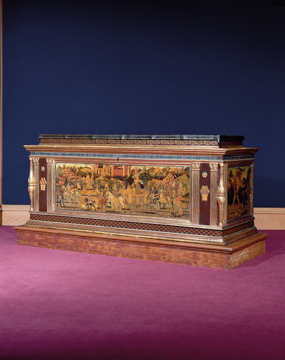 Cassone (tempera på trä & paketförgyllt trä) (se även 1113941-4) av Giovanni Di Ser Giovanni Lo Sheggia (attr. to) Guidi
