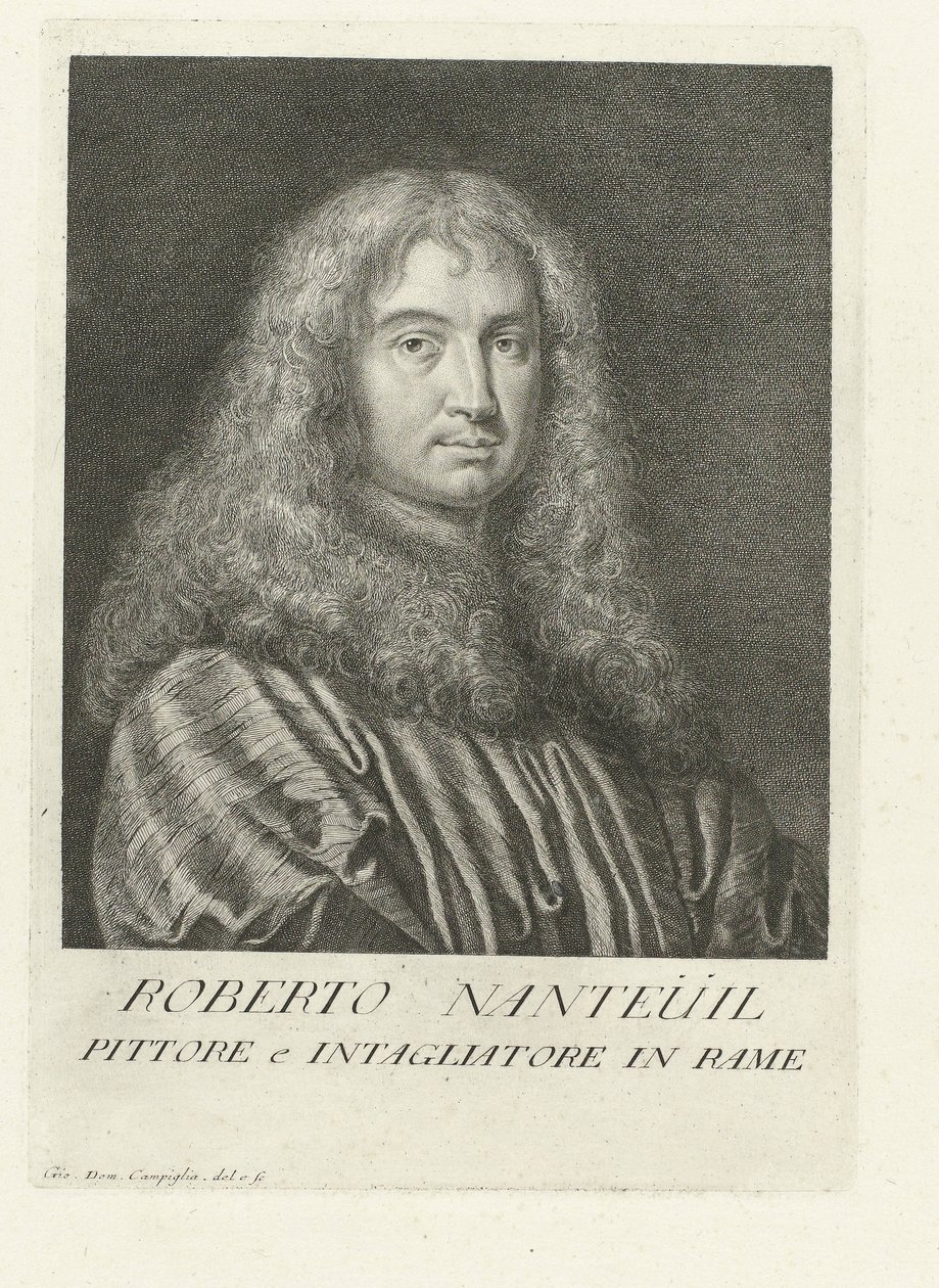 Porträtt av konstnären Robert Nanteuil Porträtt av konstnärer (serietitel) av Giovanni Domenico Campiglia