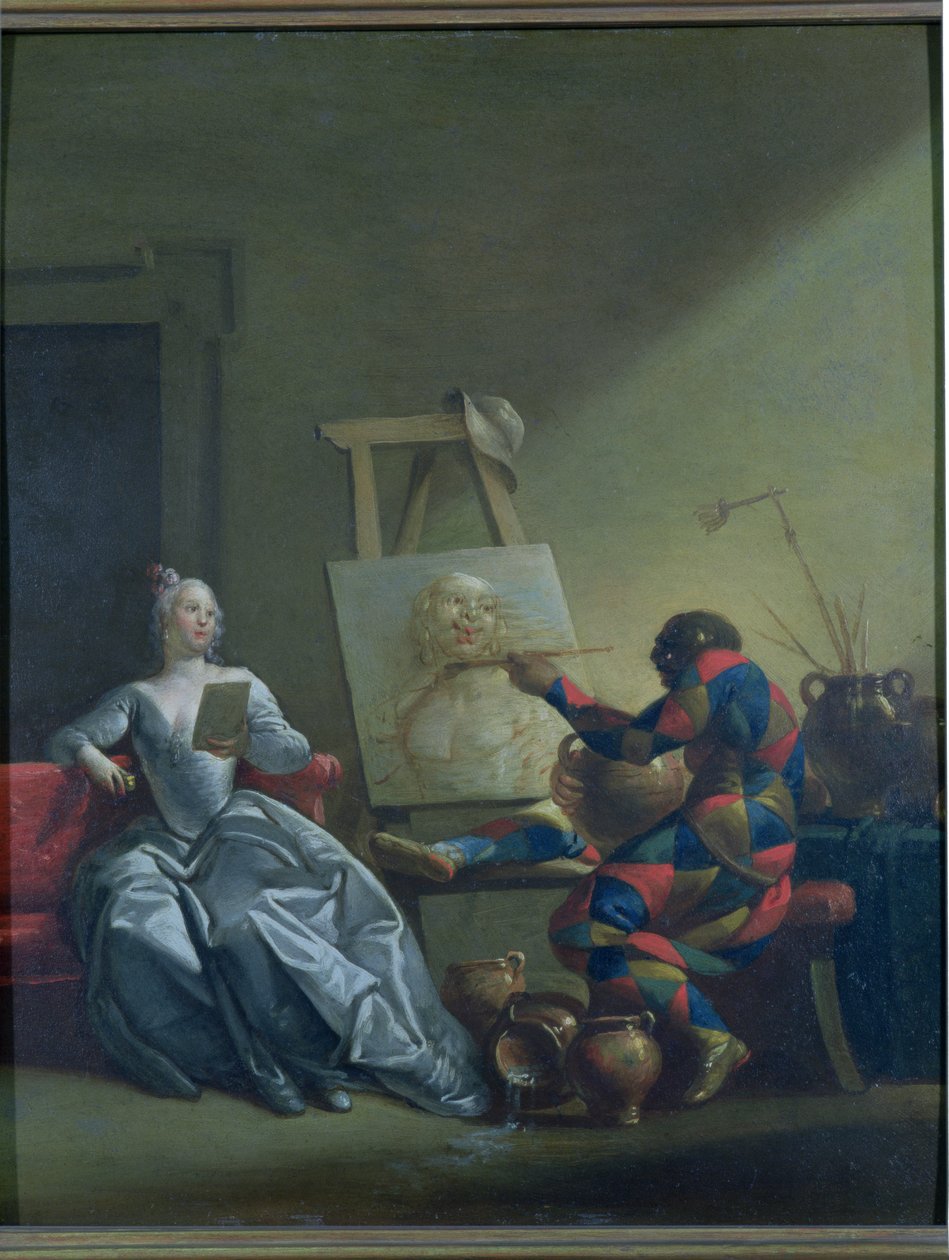 Harlekinmålaren, ca 1742 av Giovanni Domenico Ferretti