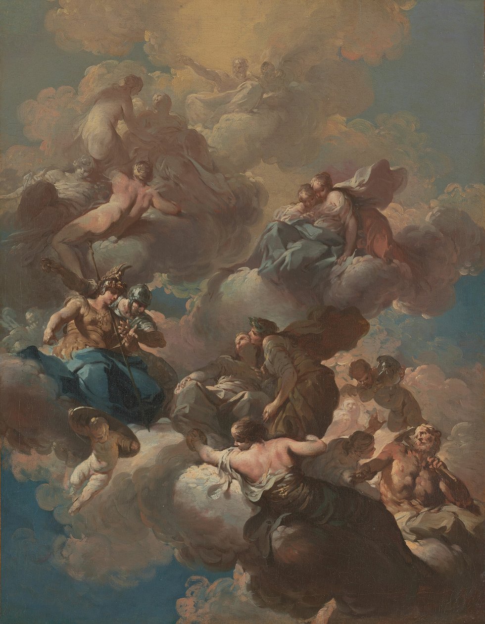 Skiss för en takfresco, ca. 1740. av Giovanni Domenico Ferretti da Imola