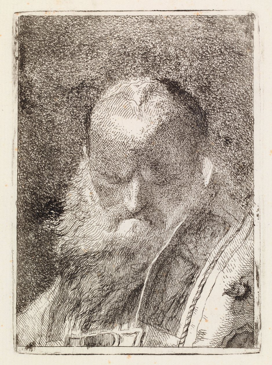 En biskop (huvud av en gammal man) av Giovanni Domenico Tiepolo