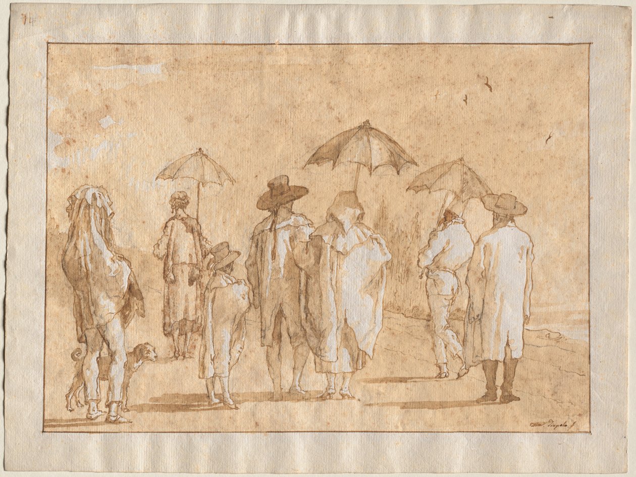 En vårskur, 1790-1804. av Giovanni Domenico Tiepolo