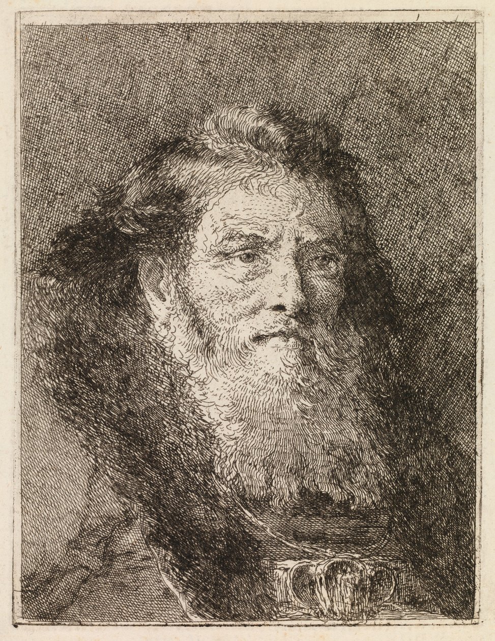 Barhuvad man vänd åt höger av Giovanni Domenico Tiepolo