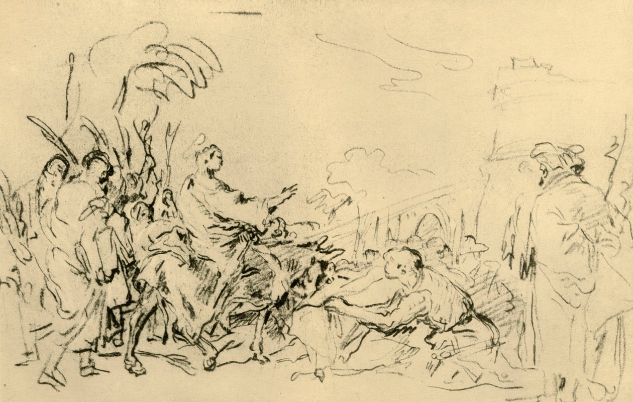 Kristi intåg i Jerusalem, c1759, 1928 av Giovanni Domenico Tiepolo