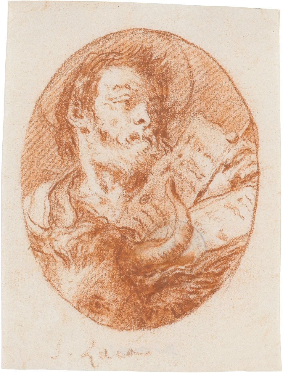Der heilige Lukas av Giovanni Domenico Tiepolo