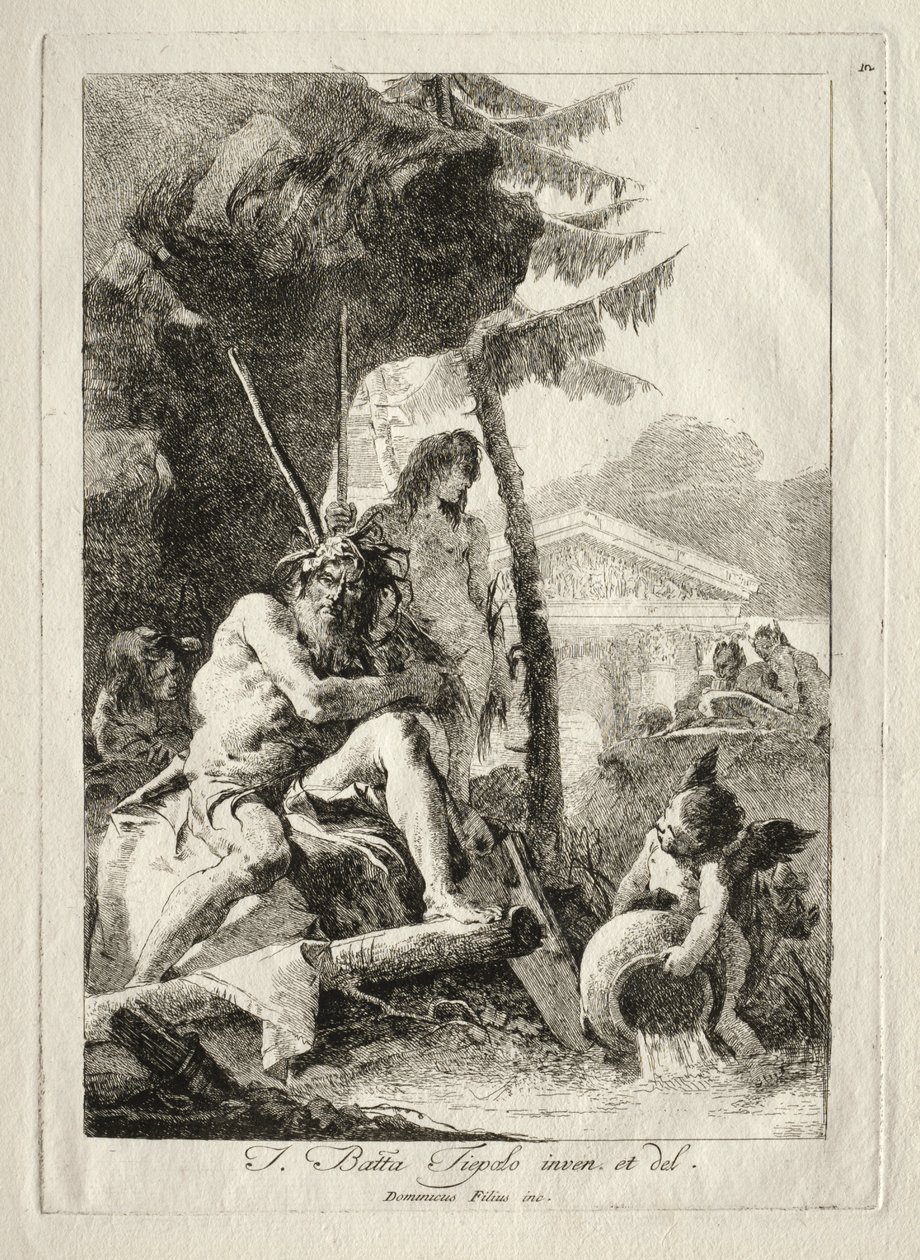 Flodfigurer av Giovanni Domenico Tiepolo
