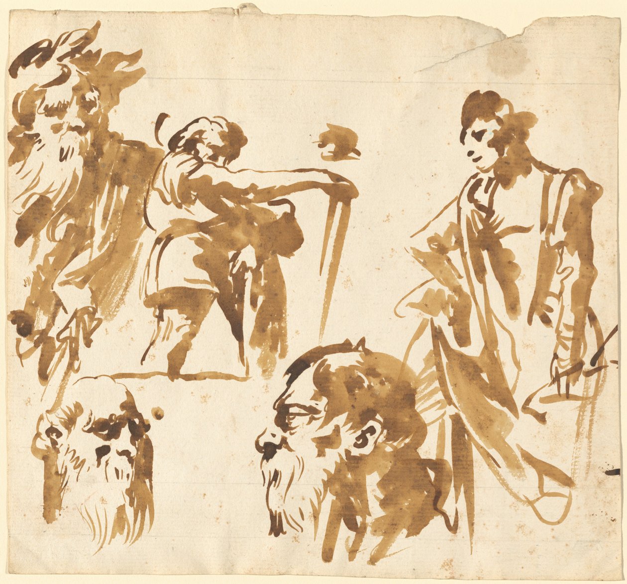 Figurer och ansikten av Giovanni Domenico Tiepolo