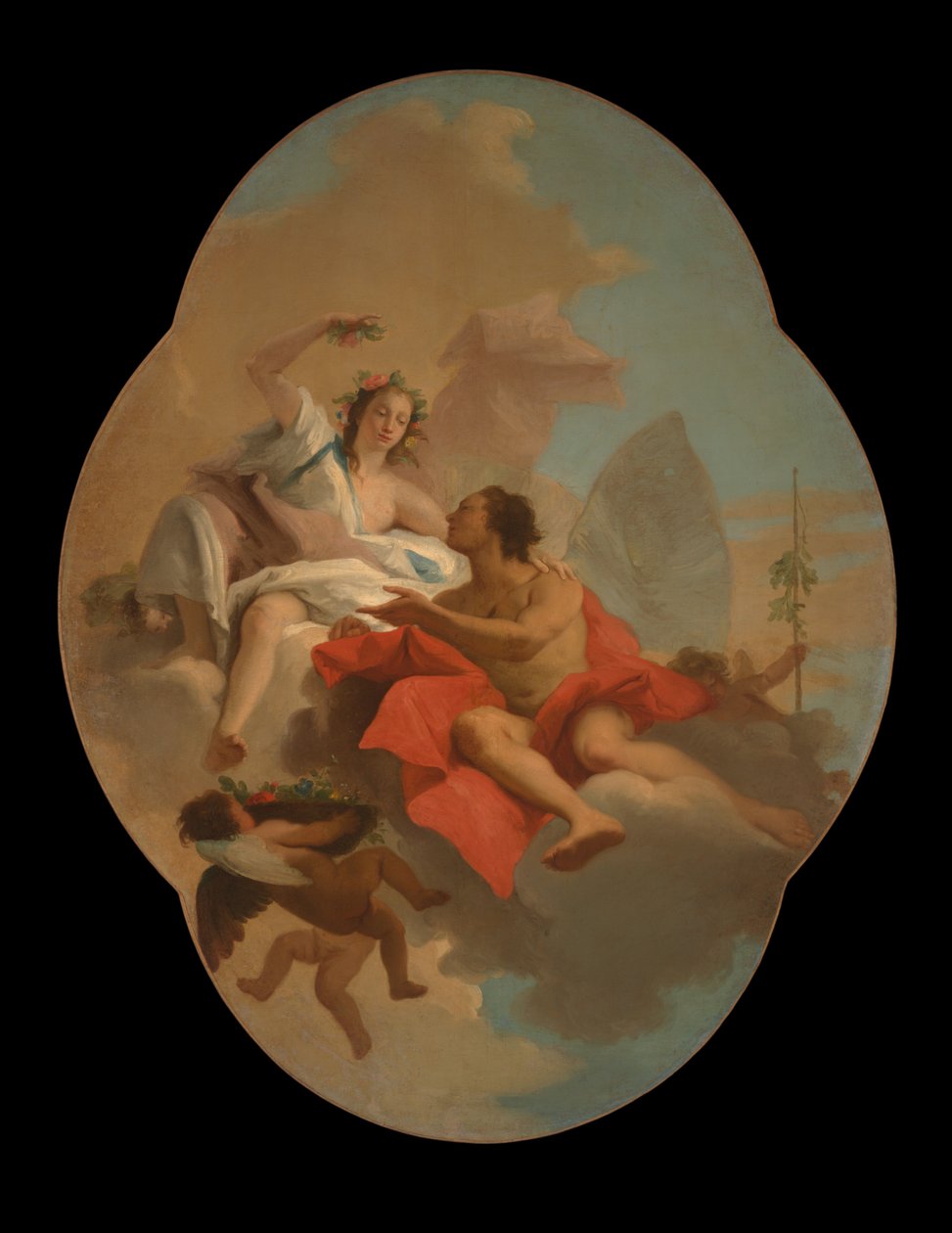 Flora und Zephyr av Giovanni Domenico Tiepolo