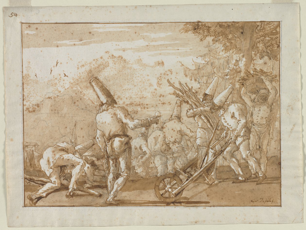 Samla ved av Giovanni Domenico Tiepolo