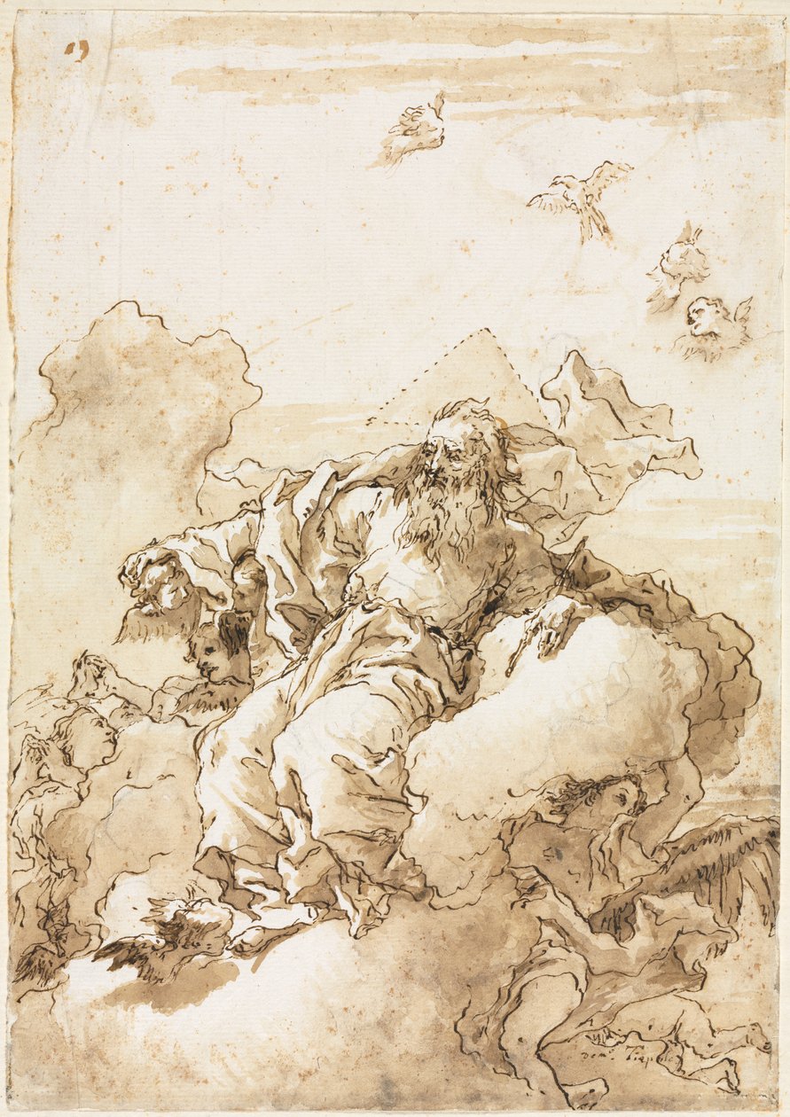 Gud Fadern med symbol för treenigheten av Giovanni Domenico Tiepolo