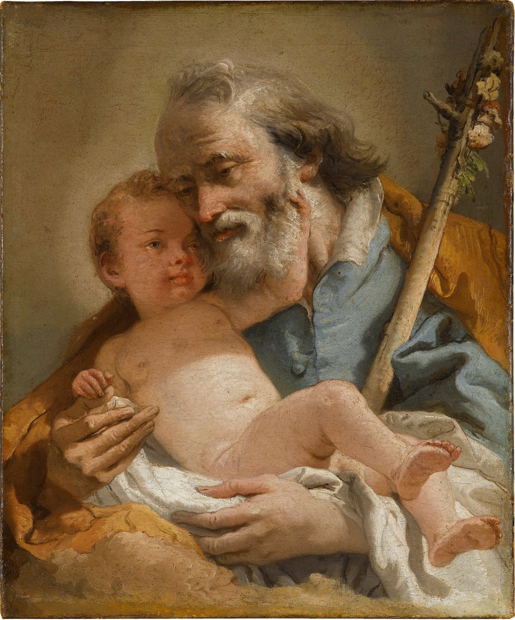 Den helige Josef med Jesusbarnet av Giovanni Domenico Tiepolo