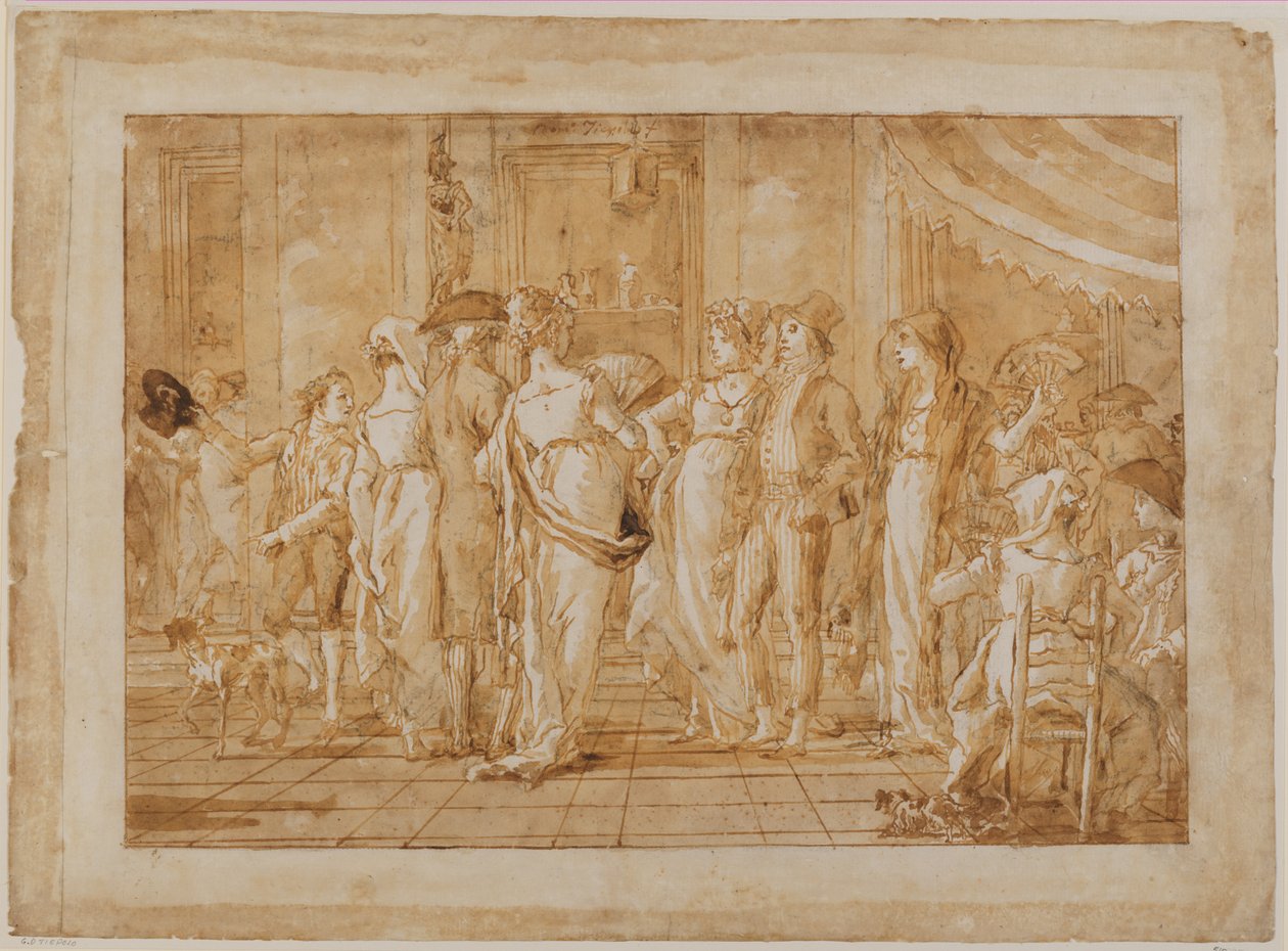 "På torget" av Giovanni Domenico Tiepolo
