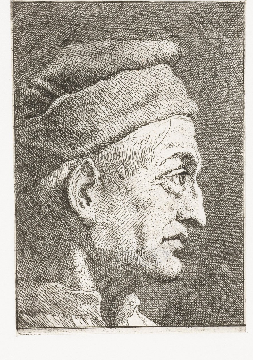 Man med mössa av Giovanni Domenico Tiepolo
