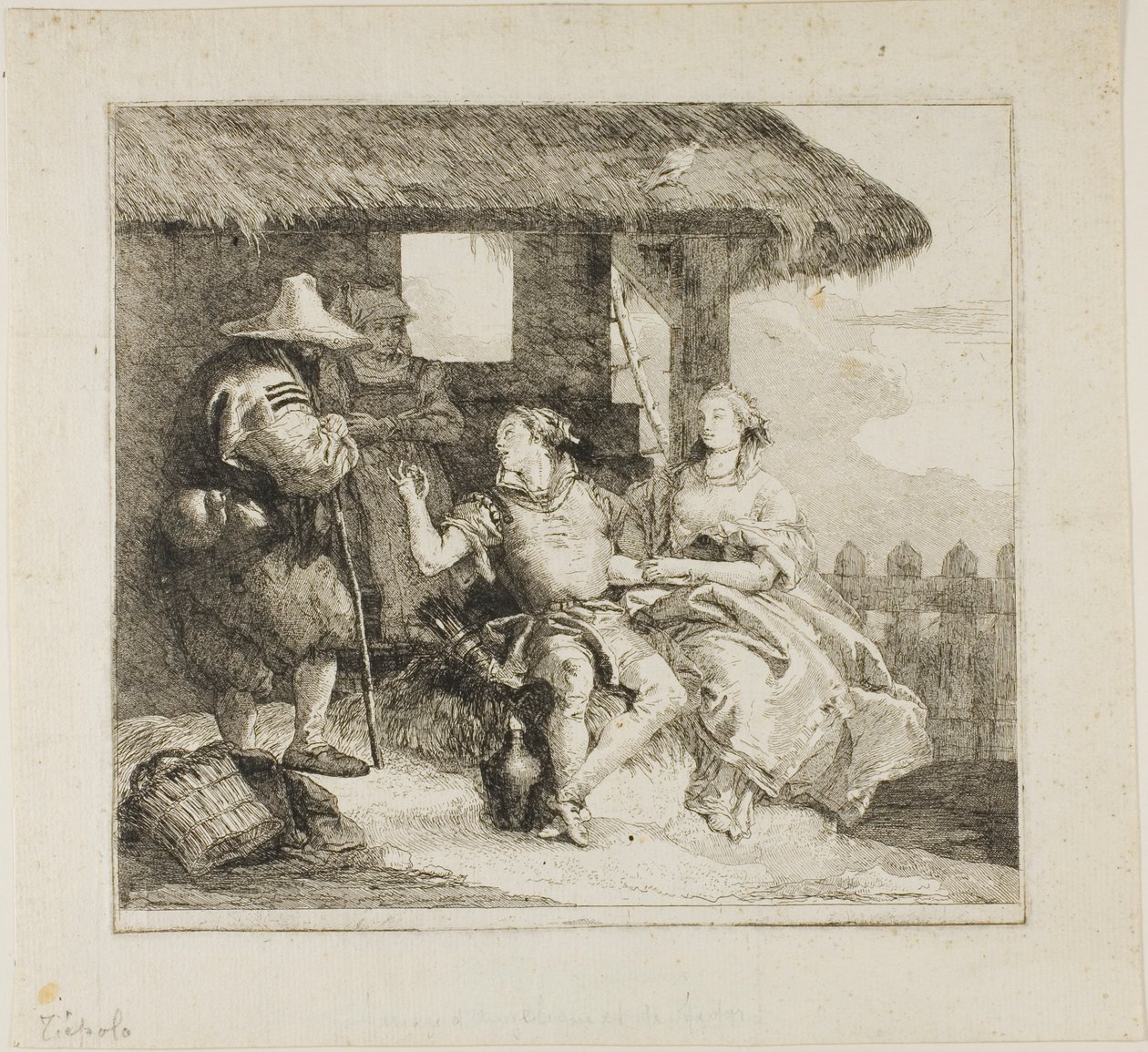 Äktenskap mellan Angelica och Medoro av Giovanni Domenico Tiepolo