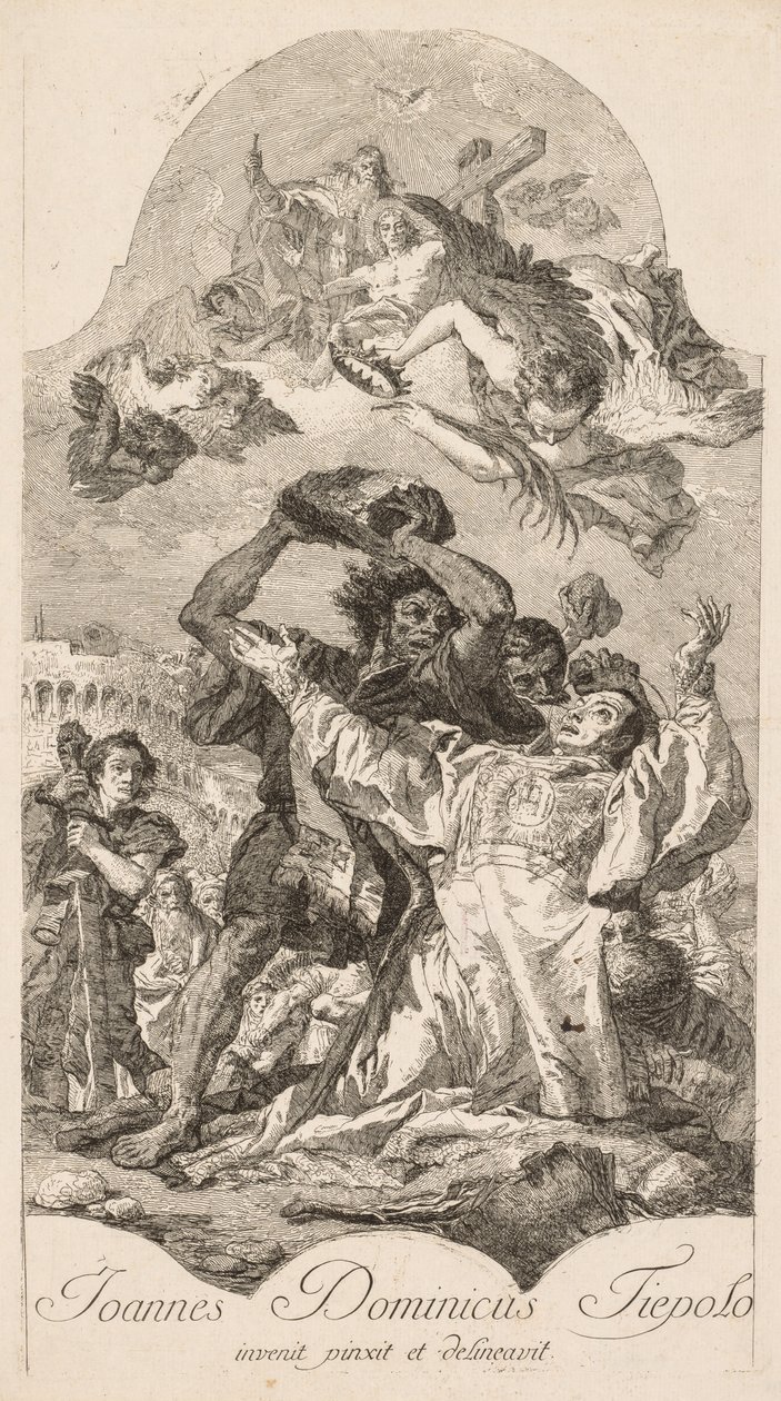 Sankt Stefans martyrskap. av Giovanni Domenico Tiepolo