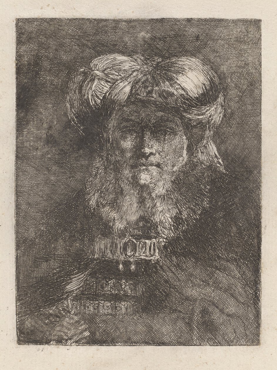 Old Man in the Manier of Rembrandt, från Raccolta di Teste (Samling av huvuden) av Giovanni Domenico Tiepolo