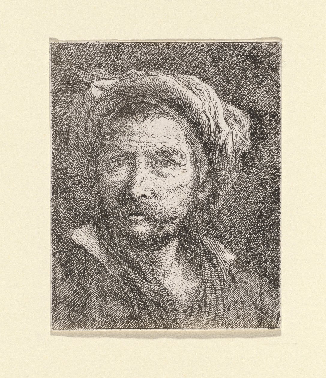 Gammal man med turban, från Raccolta di Teste (Samling av huvuden) av Giovanni Domenico Tiepolo