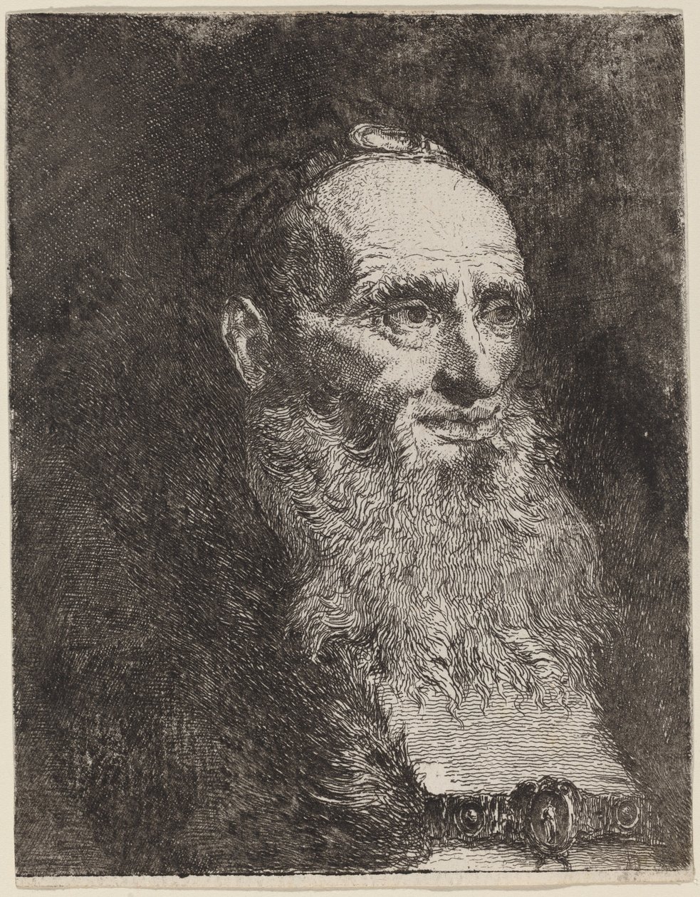 Gammal man med skägg av Giovanni Domenico Tiepolo