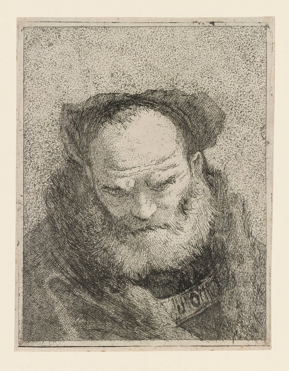Gammal man med skägg, från Raccolta di Teste (Samling av huvuden) av Giovanni Domenico Tiepolo