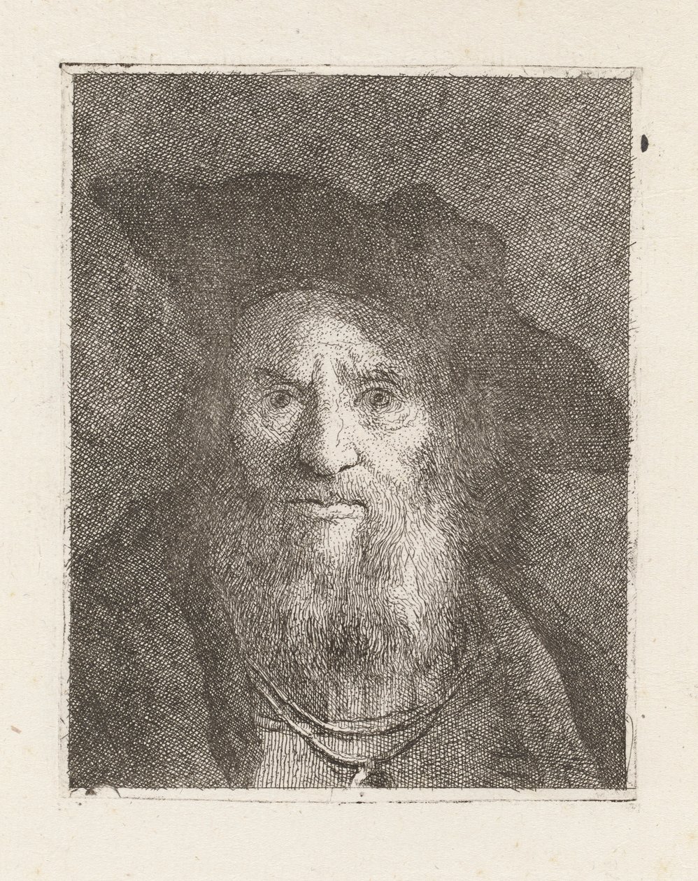 Gammal man med hatt, från Raccolta di Teste (Samling av huvuden) av Giovanni Domenico Tiepolo