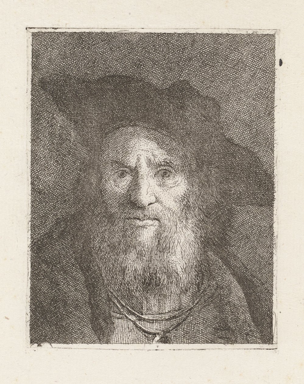 Gammal man med hatt, ur Raccolta di Teste (Samling av huvuden) av Giovanni Domenico Tiepolo