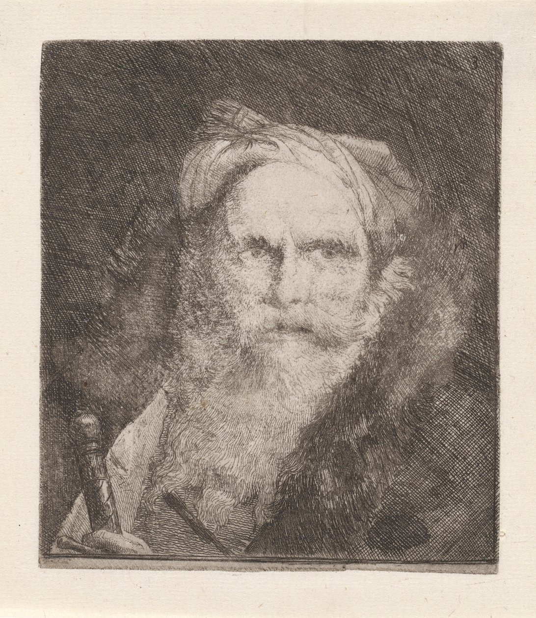 Gammal man med ett svärd, från Raccolta di Teste (Samling av huvuden) av Giovanni Domenico Tiepolo