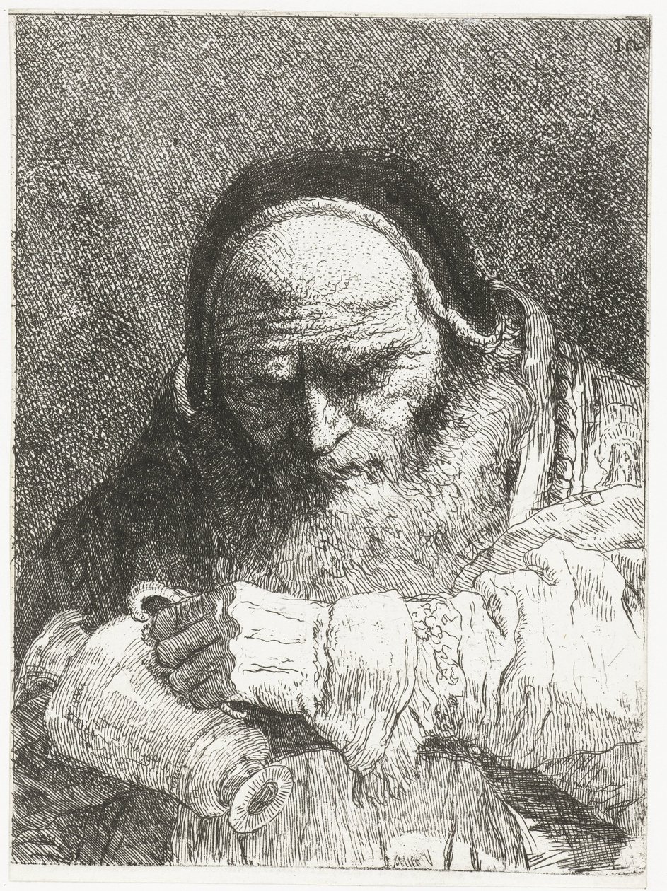 Påve med kanna Samling av huvuden (serietitel) Raccolta di Teste (serietitel) av Giovanni Domenico Tiepolo