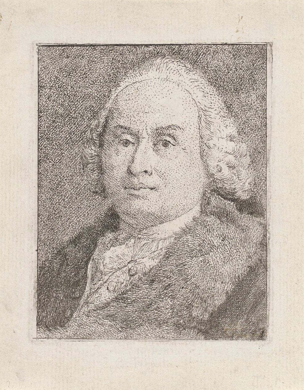 Porträtt av Giambattista Tiepolo, från Collezione di Teste (Samling av huvuden) av Giovanni Domenico Tiepolo