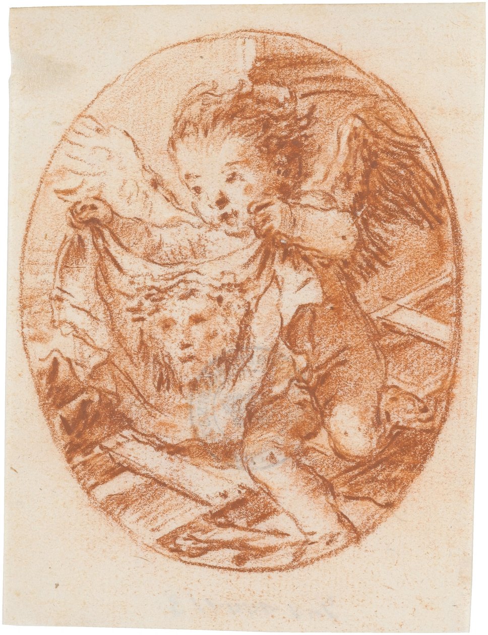 Putto mit Schweißtuch der Veronika und den Leidenswerkzeugen av Giovanni Domenico Tiepolo
