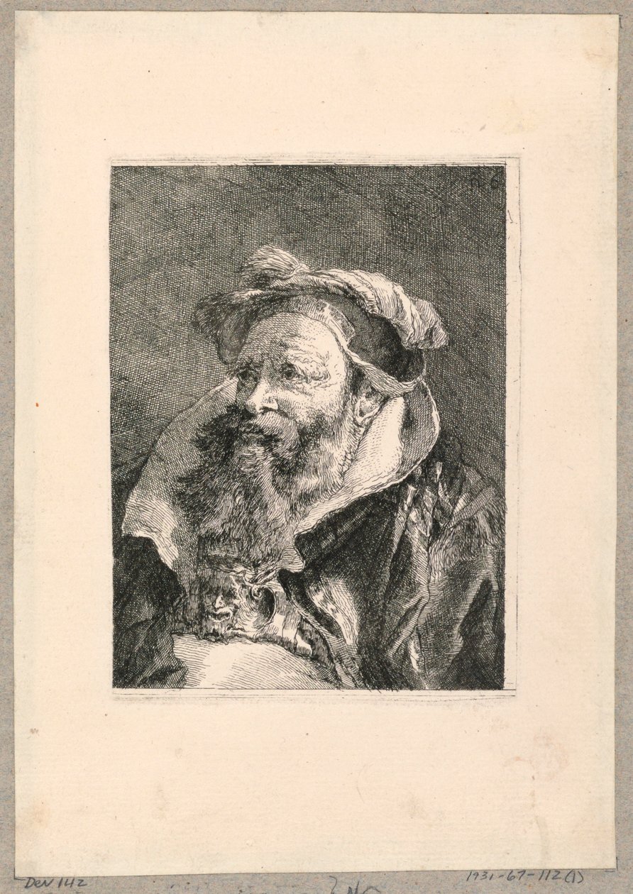 Samling av huvuden av Giovanni Domenico Tiepolo