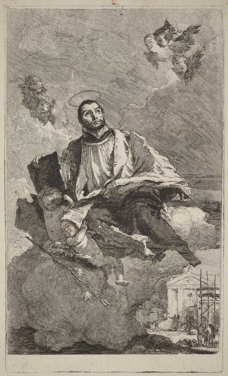 Sankt Kajetan av Thiene av Giovanni Domenico Tiepolo