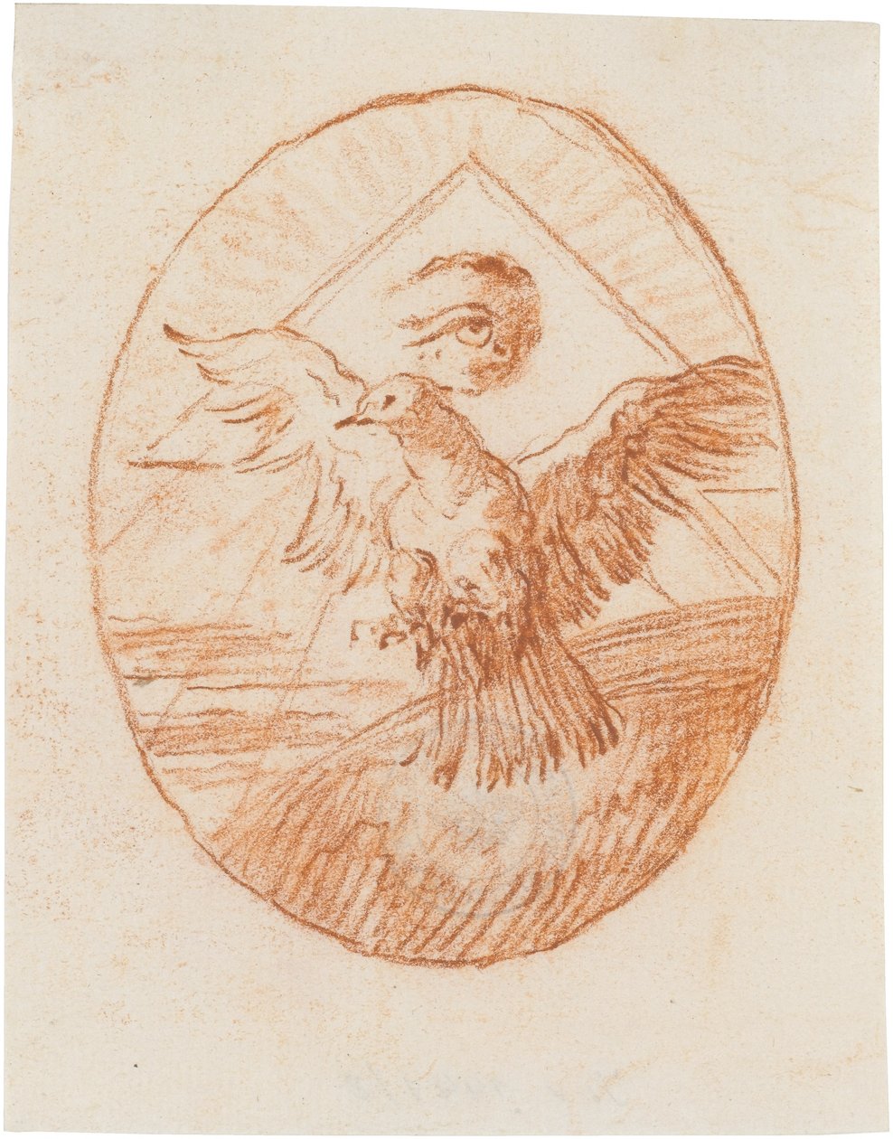 Taube und Auge Gottes, Sinnbild des Heiligen Geistes av Giovanni Domenico Tiepolo