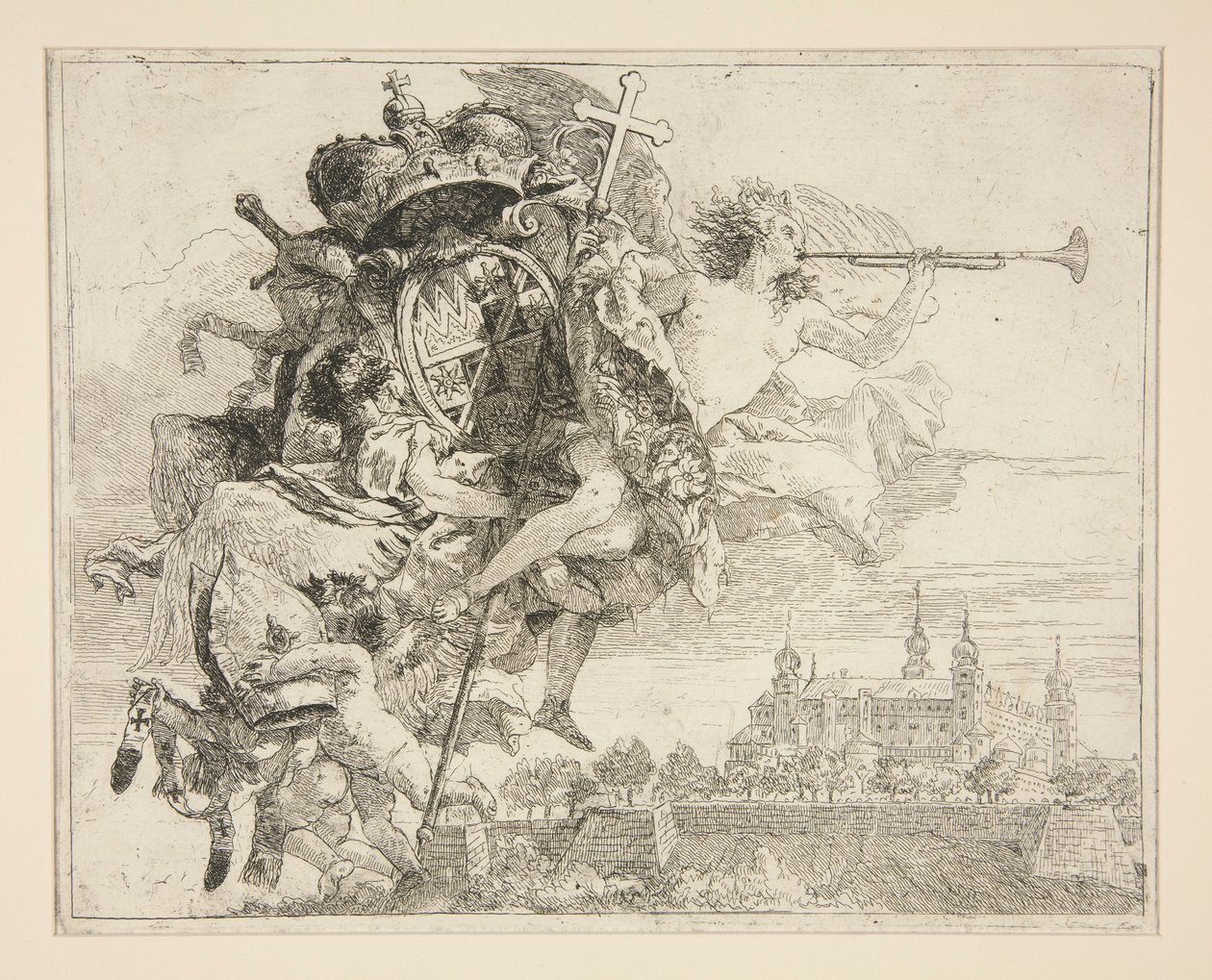 The Arms of Carl Philipp von Greiffenklau, från serien Flight into Egypt av Giovanni Domenico Tiepolo